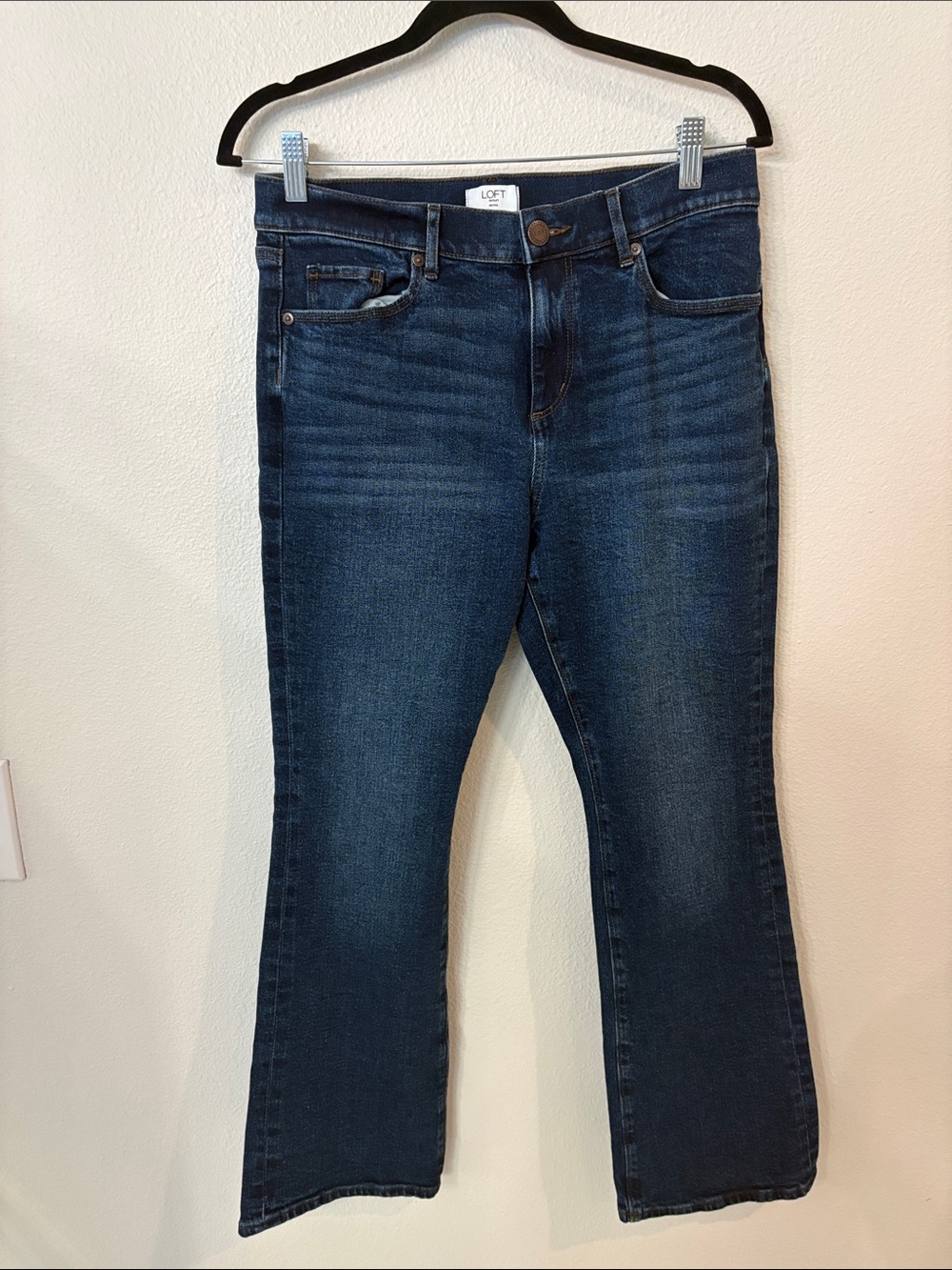 LOFT Outlet Petite Bootcut Jeans Medium Wash Blue Denim Stretch Size 10P